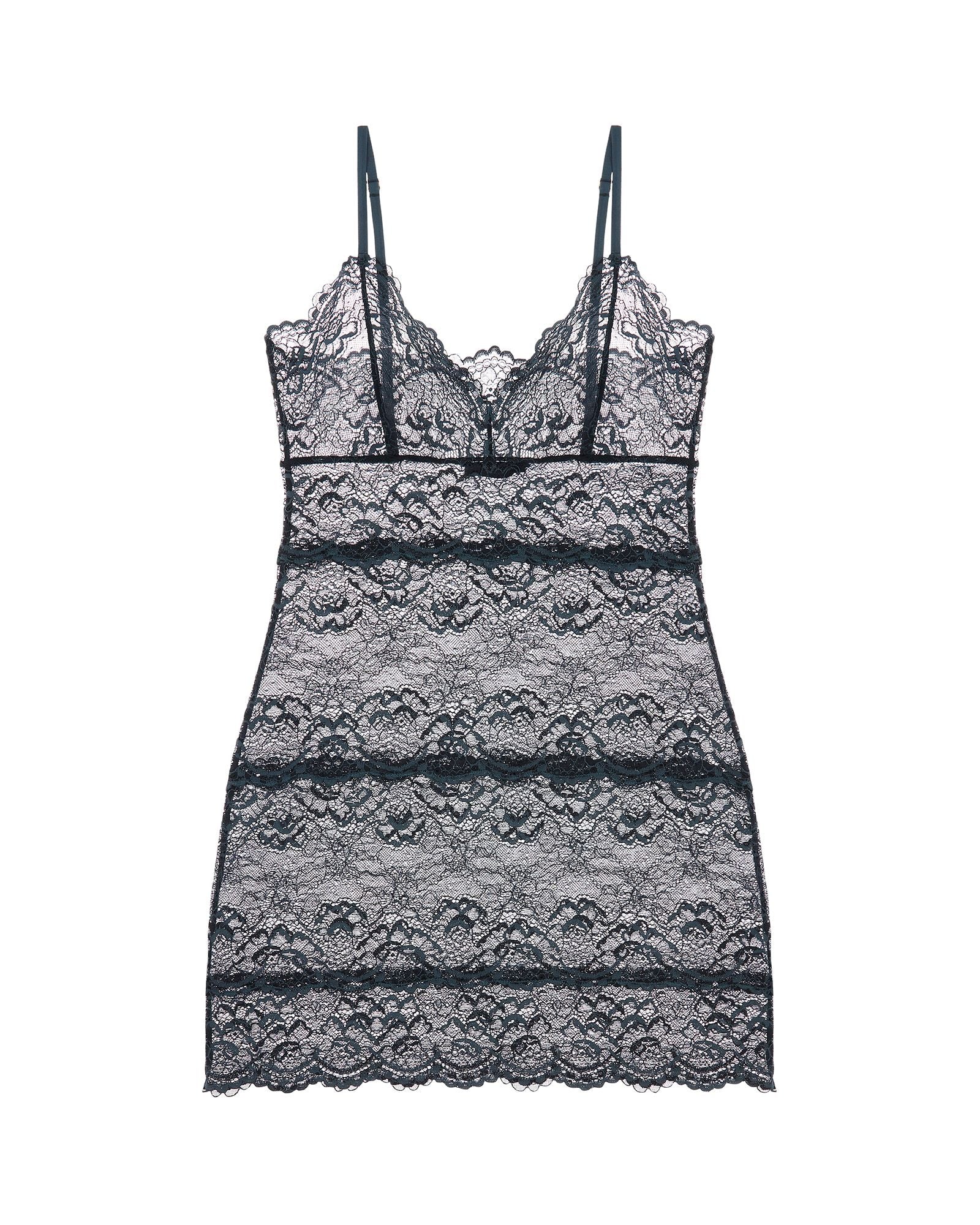 Samantha Chang All Lace Full Slip in blue