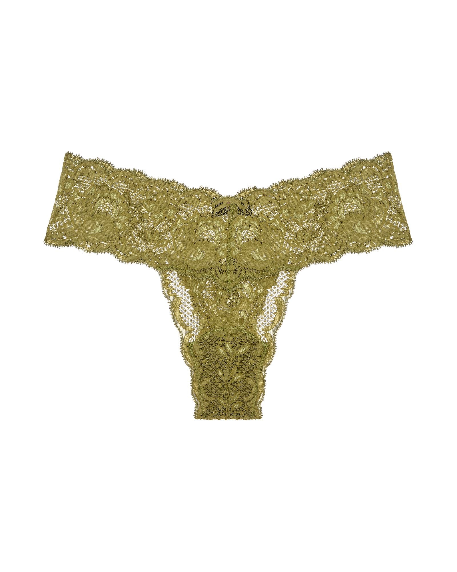 Cosabella Never Say Never Cutie Low Rise Thong in green