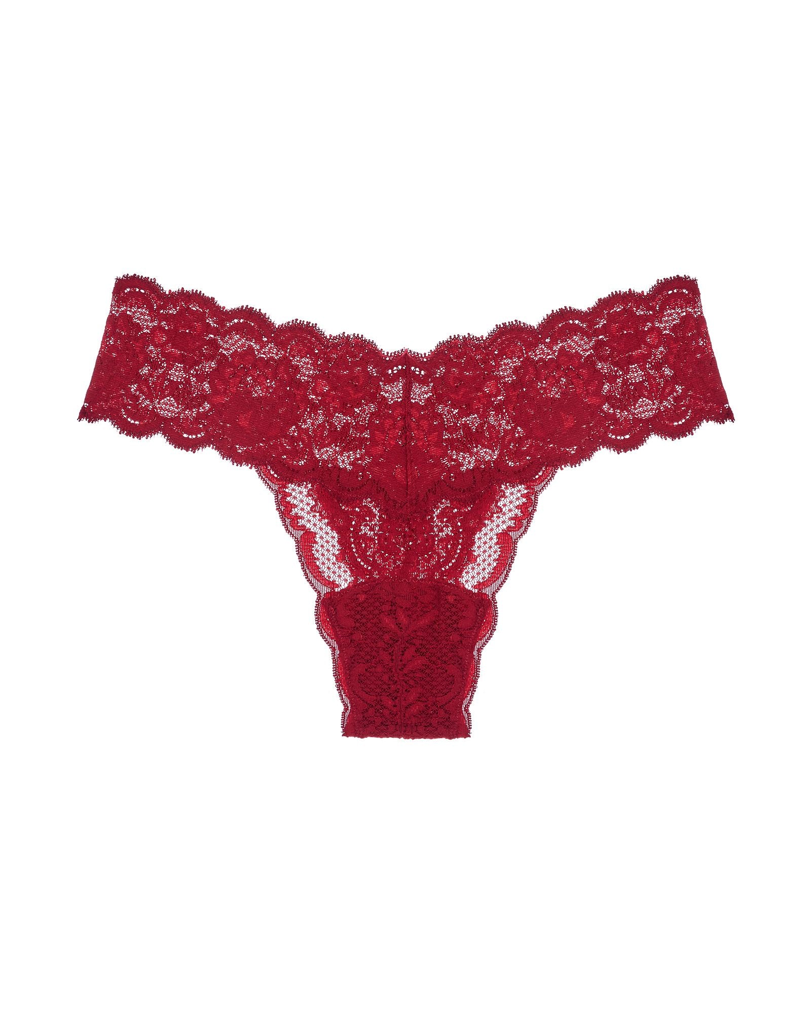 Cosabella Never Say Never Cutie Low Rise Thong (Rolled) in red