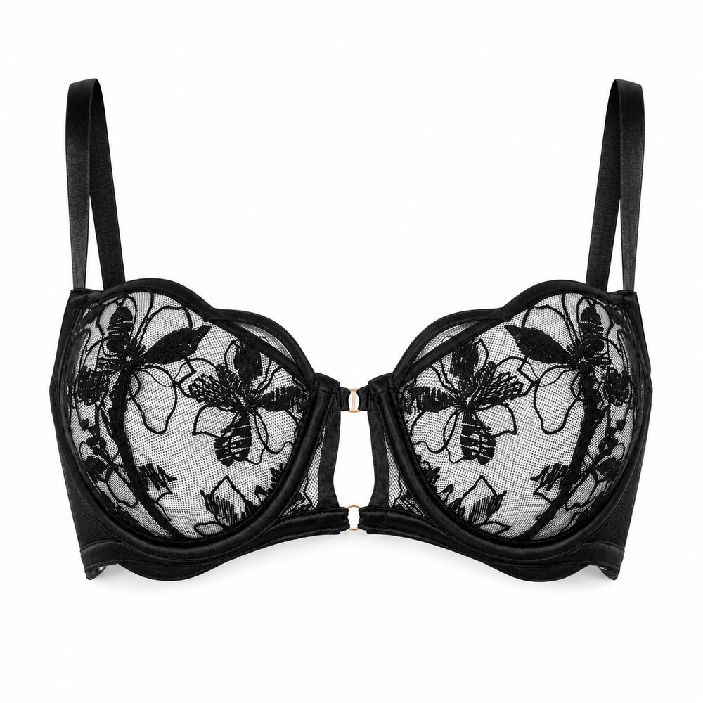 Lettre d'Amour Underwire - Black in black | huit-lingerie