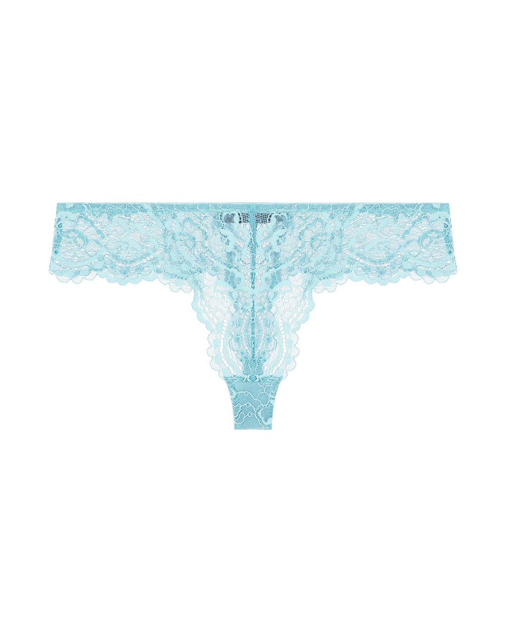 Samantha Chang All Lace Thong in blue
