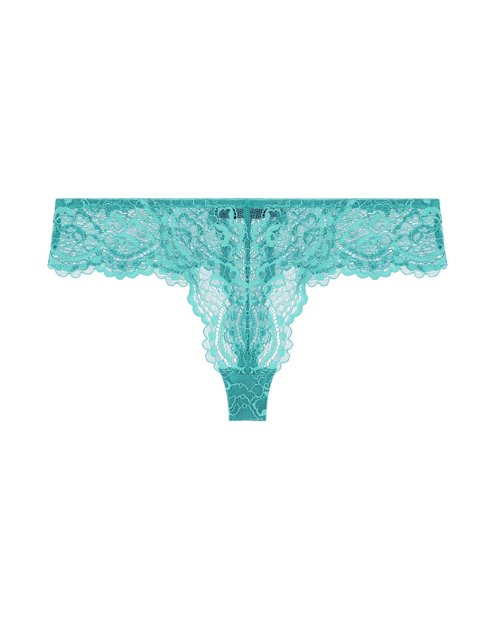Samantha Chang All Lace Thong in blue