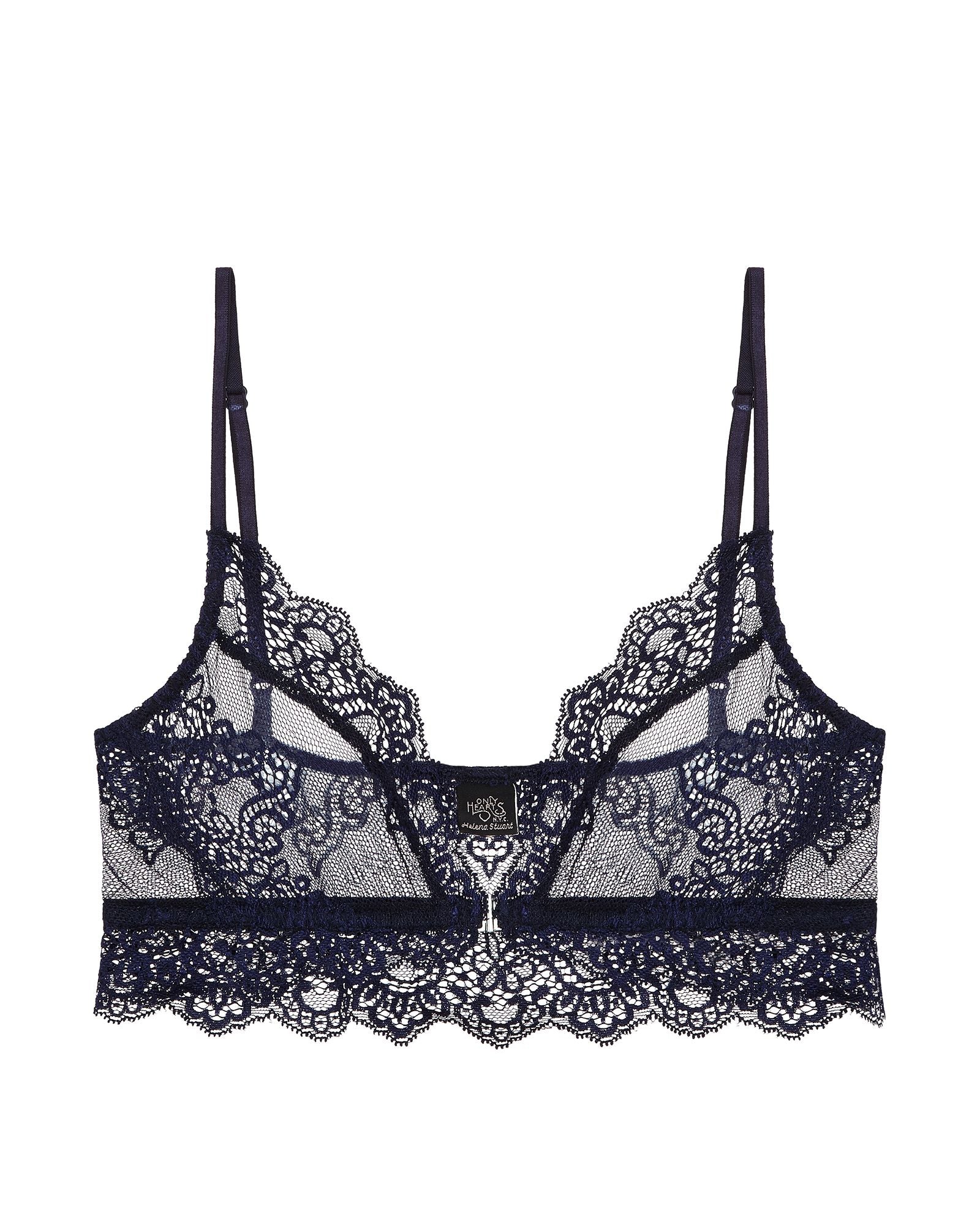 Only Hearts So Fine with Lace Bralette in blue