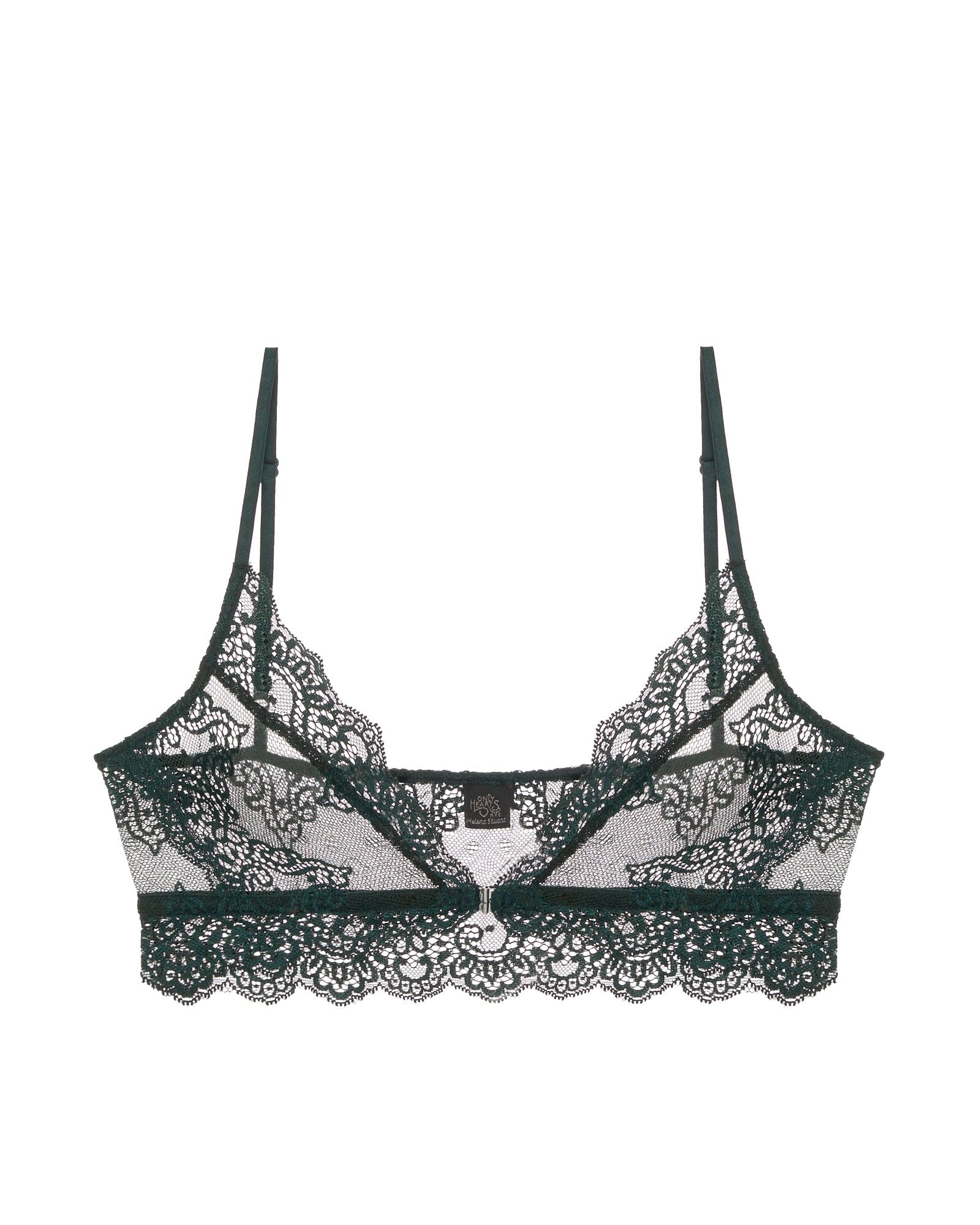 Only Hearts So Fine with Lace Bralette in green