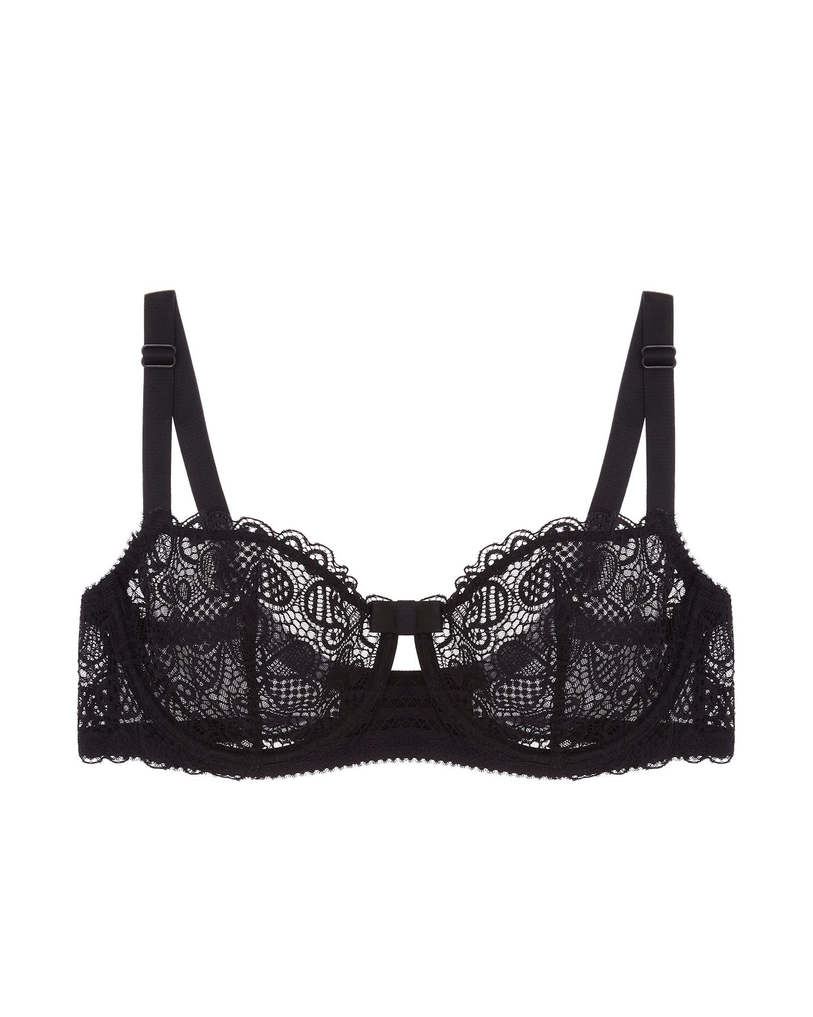 Huit Arpege Half-Cup Bra in black