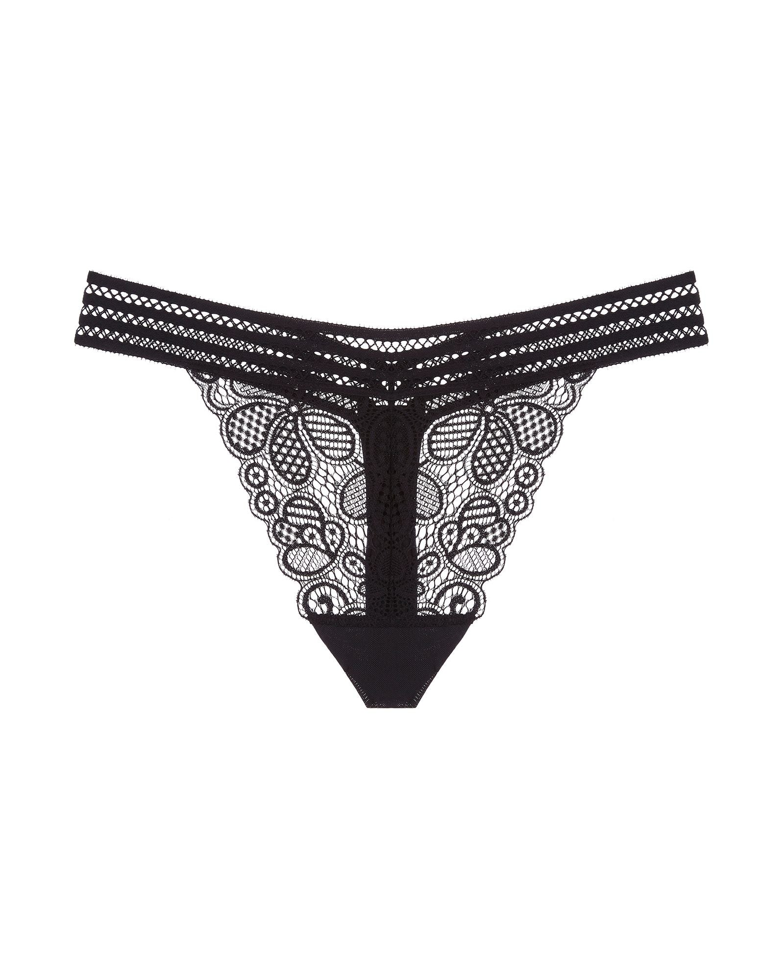 Huit Arpege String Thong in black