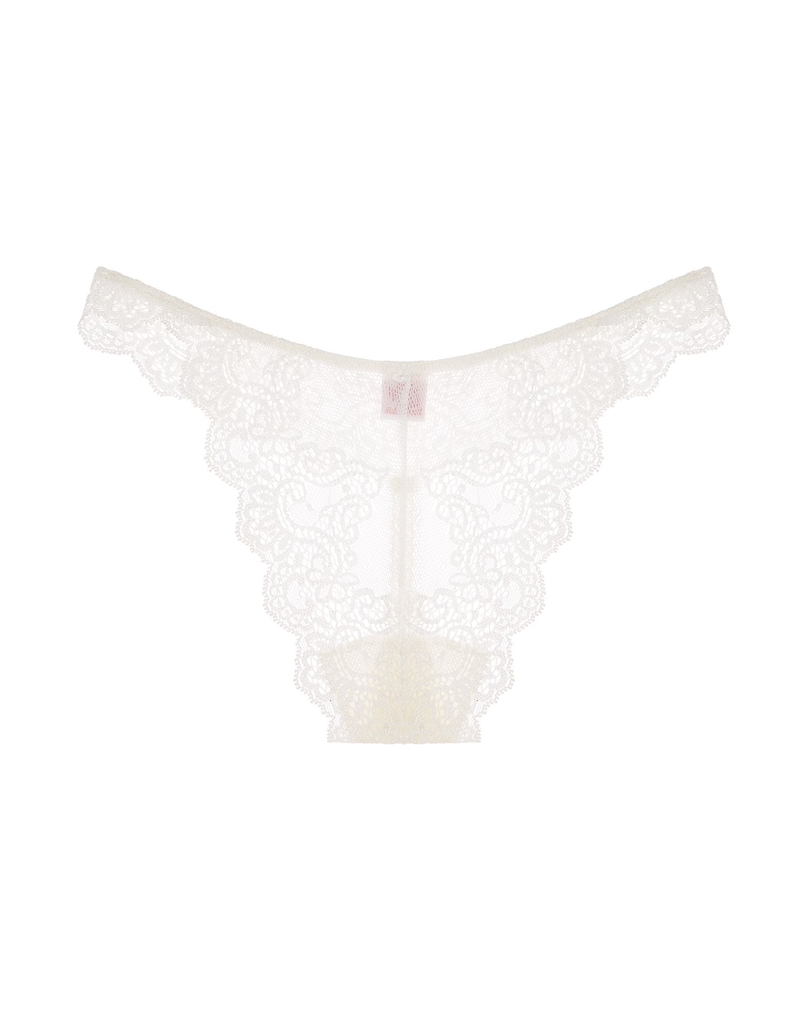 Only Hearts So Fine with Lace Thong in white