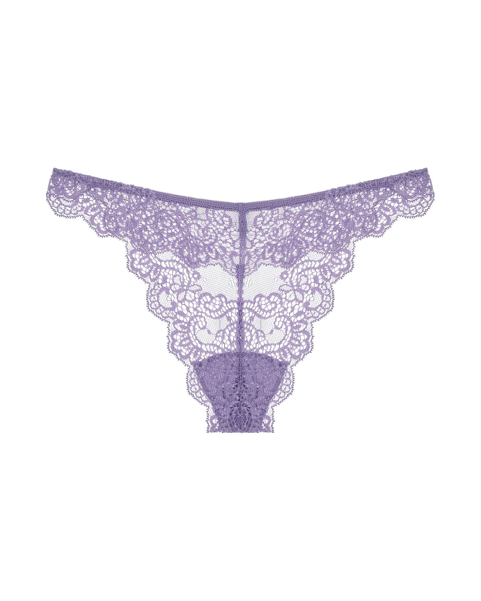 Only Hearts So Fine with Lace Thong in purple