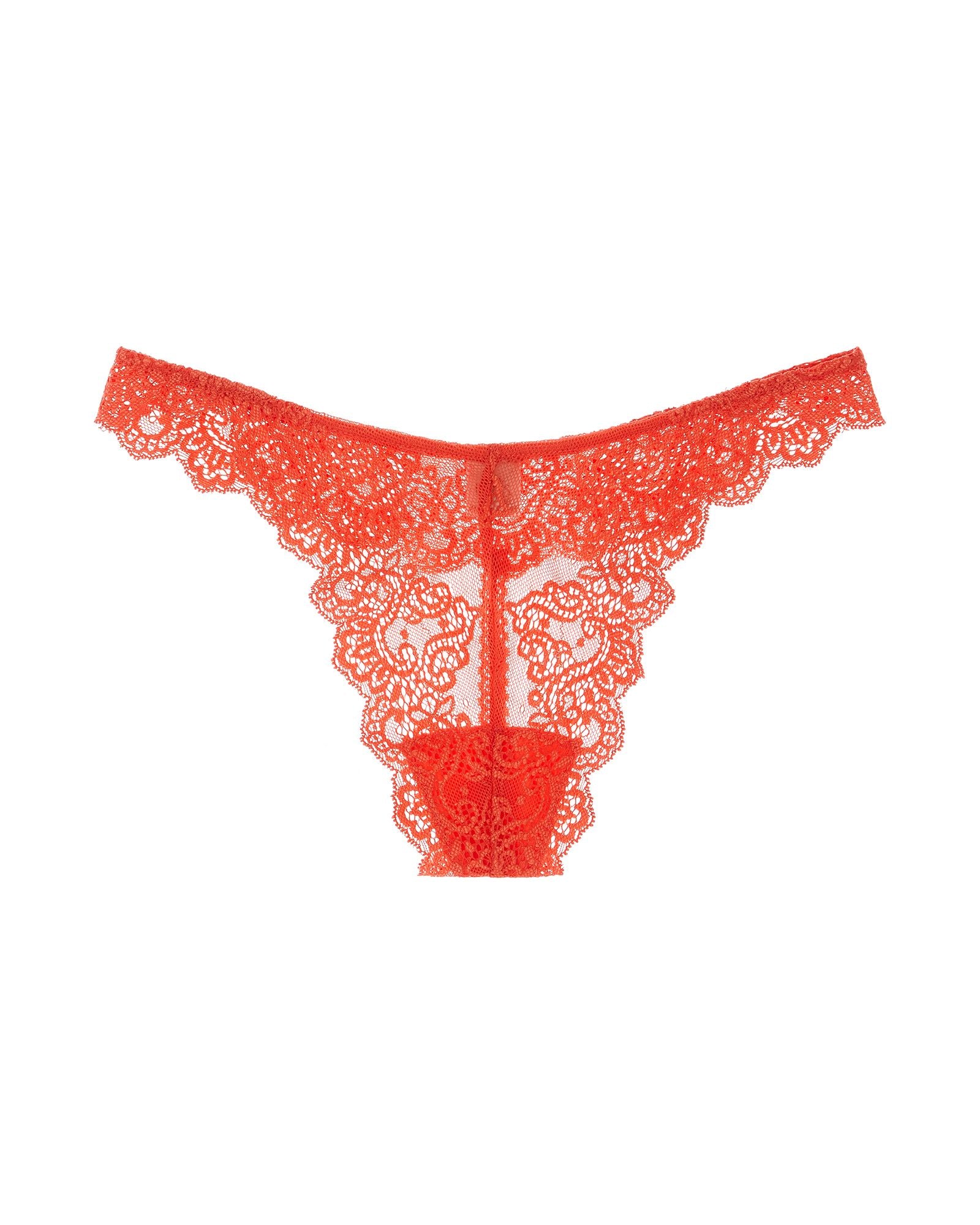Only Hearts So Fine with Lace Thong in orange