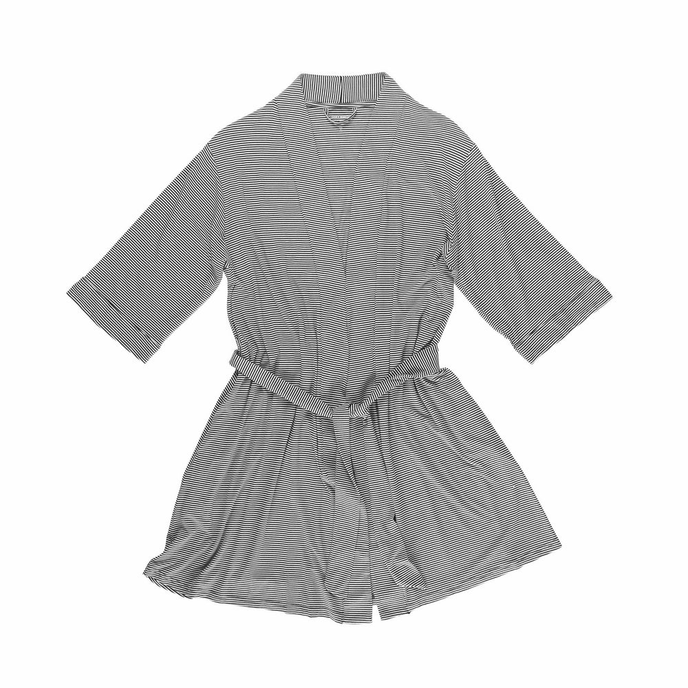 Women's Bamboo Stretch-Knit Kimono Robe in gray | Cozy Earth