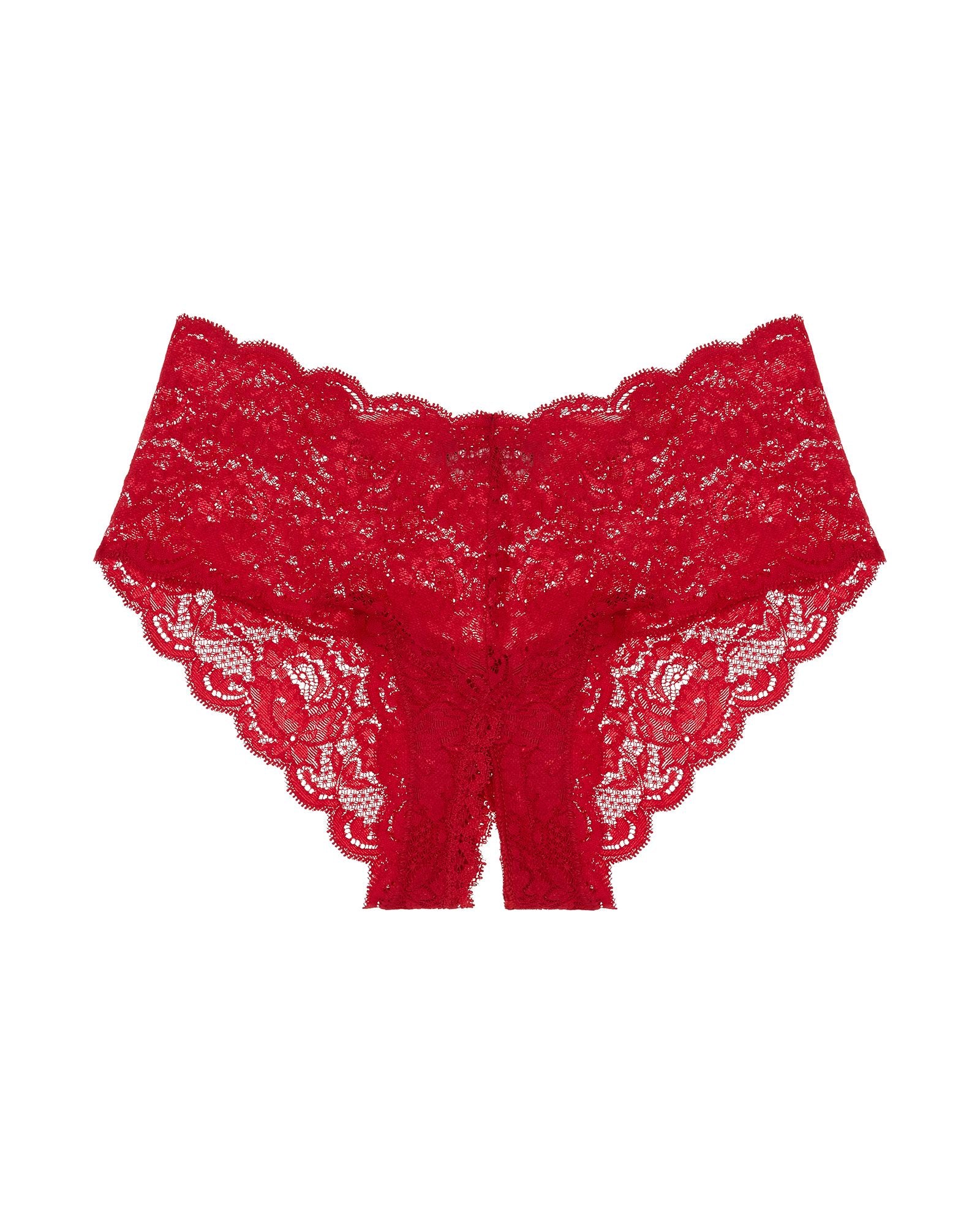 Cosabella Never Say Never Naughty Low-Rise Hotpant in red