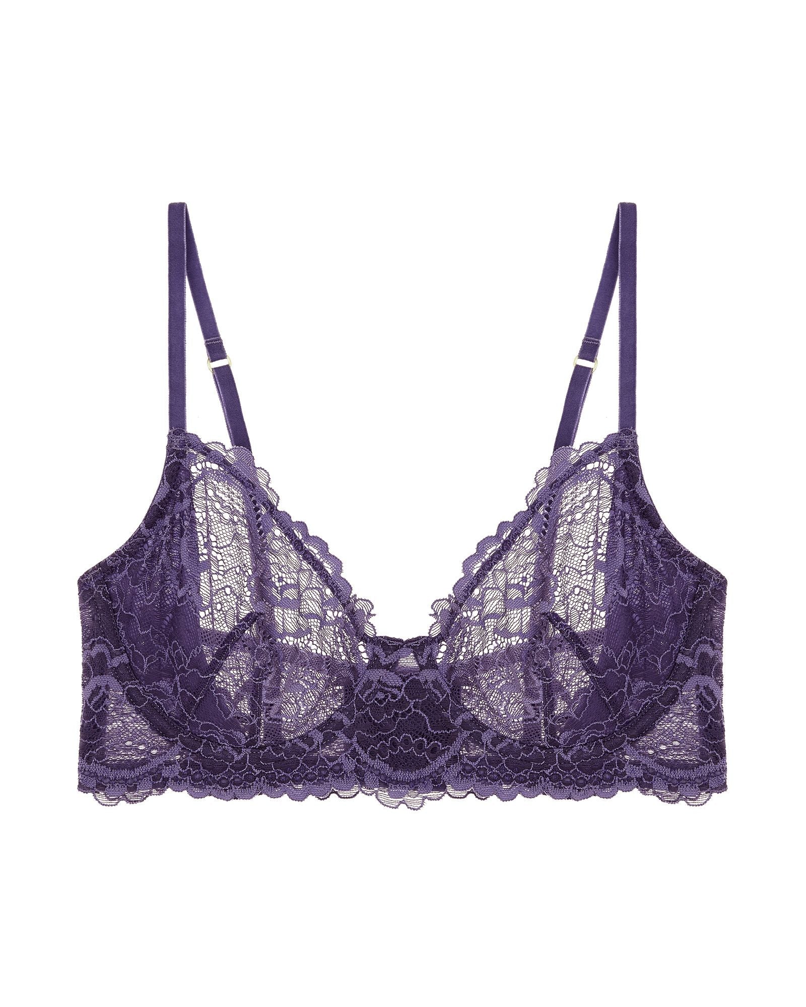 Samantha Chang All Lace Underwire Bra in purple