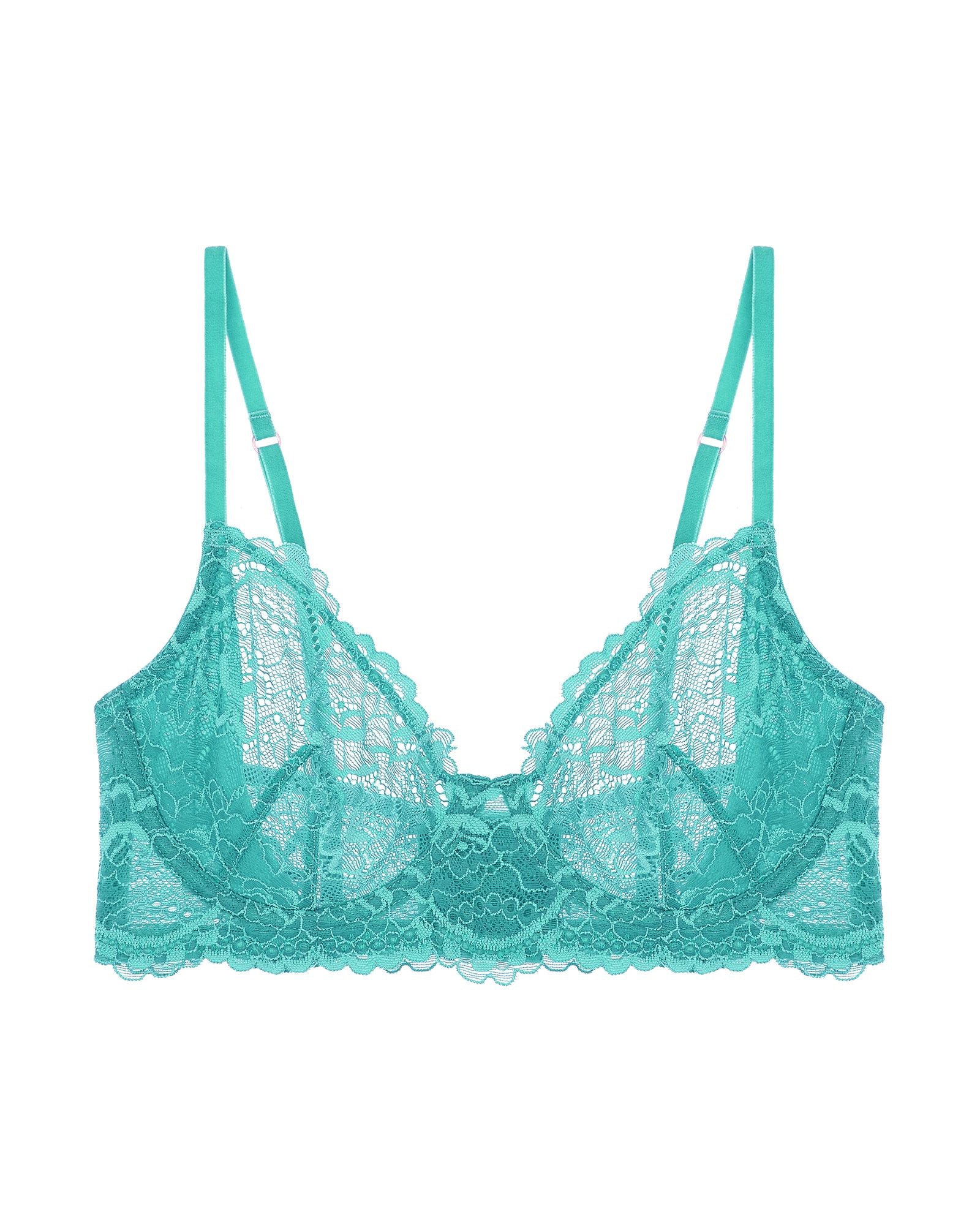 Samantha Chang All Lace Underwire Bra in blue