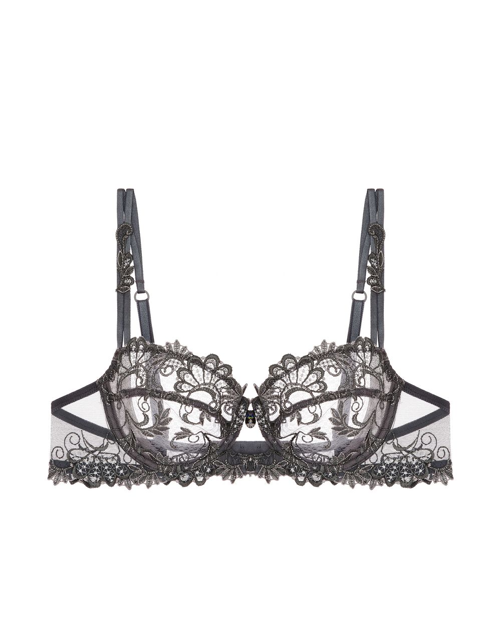 Lise Charmel Dressing Floral Demi Cup Bra in gray