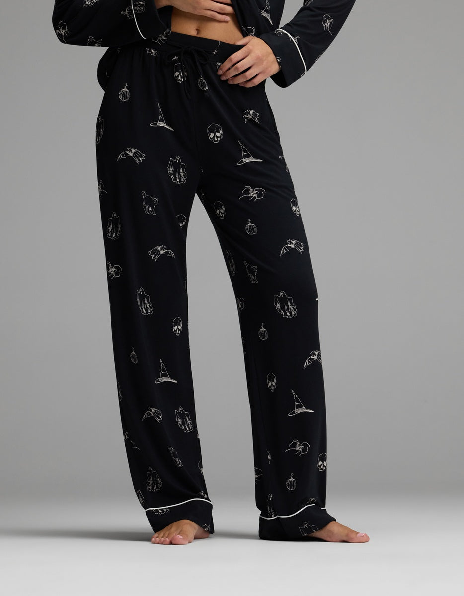 Women's Bamboo Stretch-Knit Long Sleeve Pajama Set (Collective) in blue | Cozy Earth