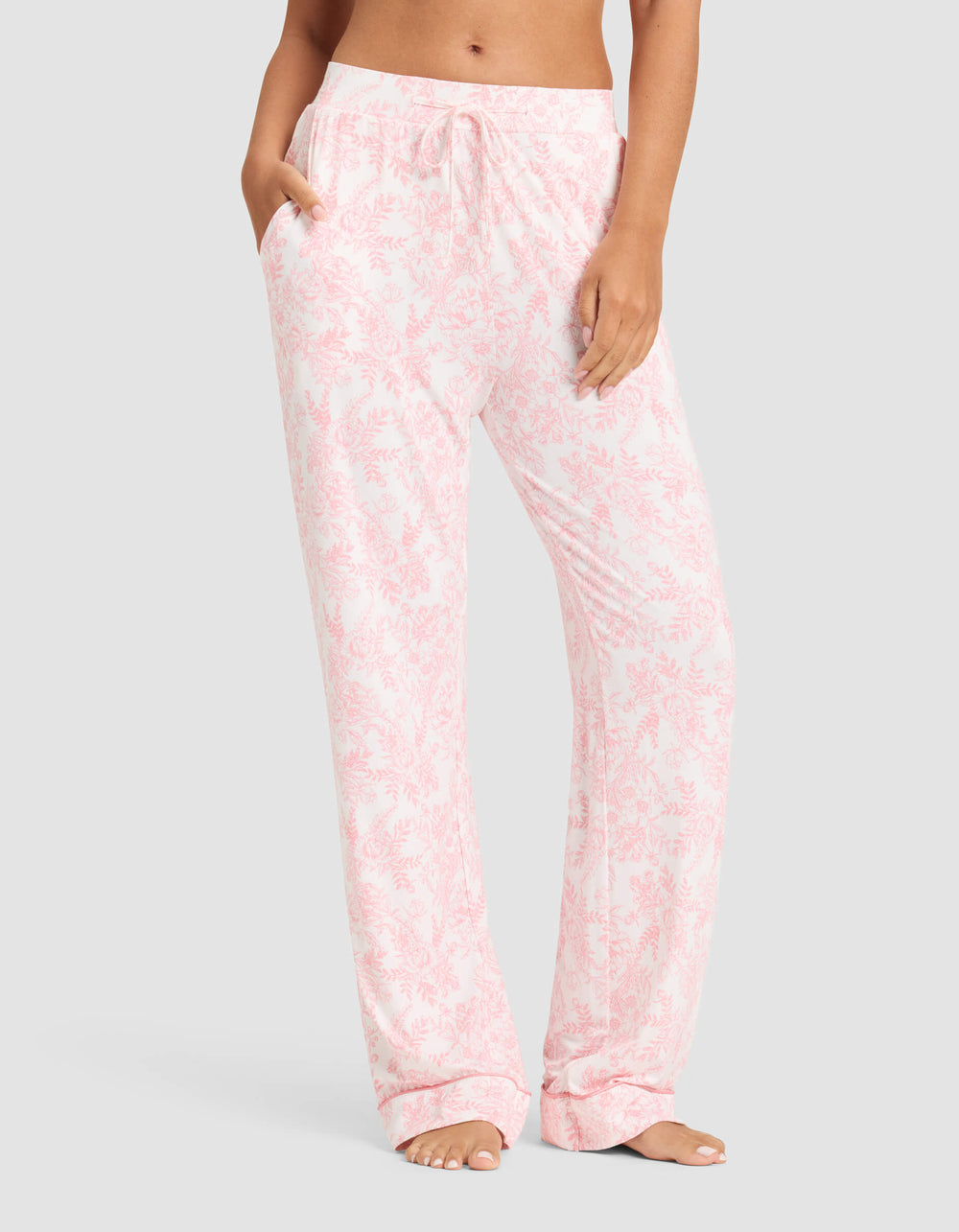 Women's Bamboo Stretch-Knit Pajama Pant (Collective) in pink | Cozy Earth