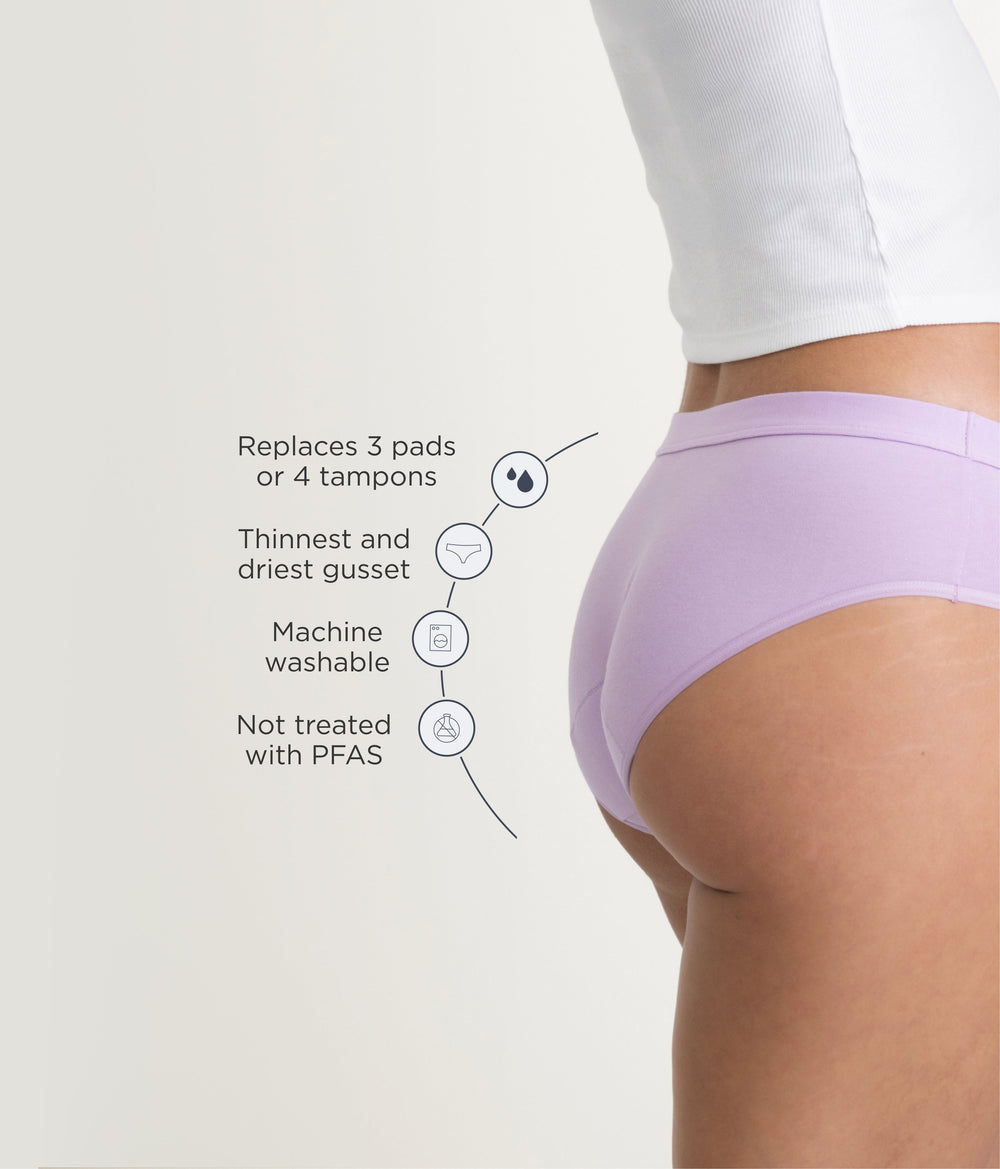 Leakproof Cotton Brief in beige | Saalt
