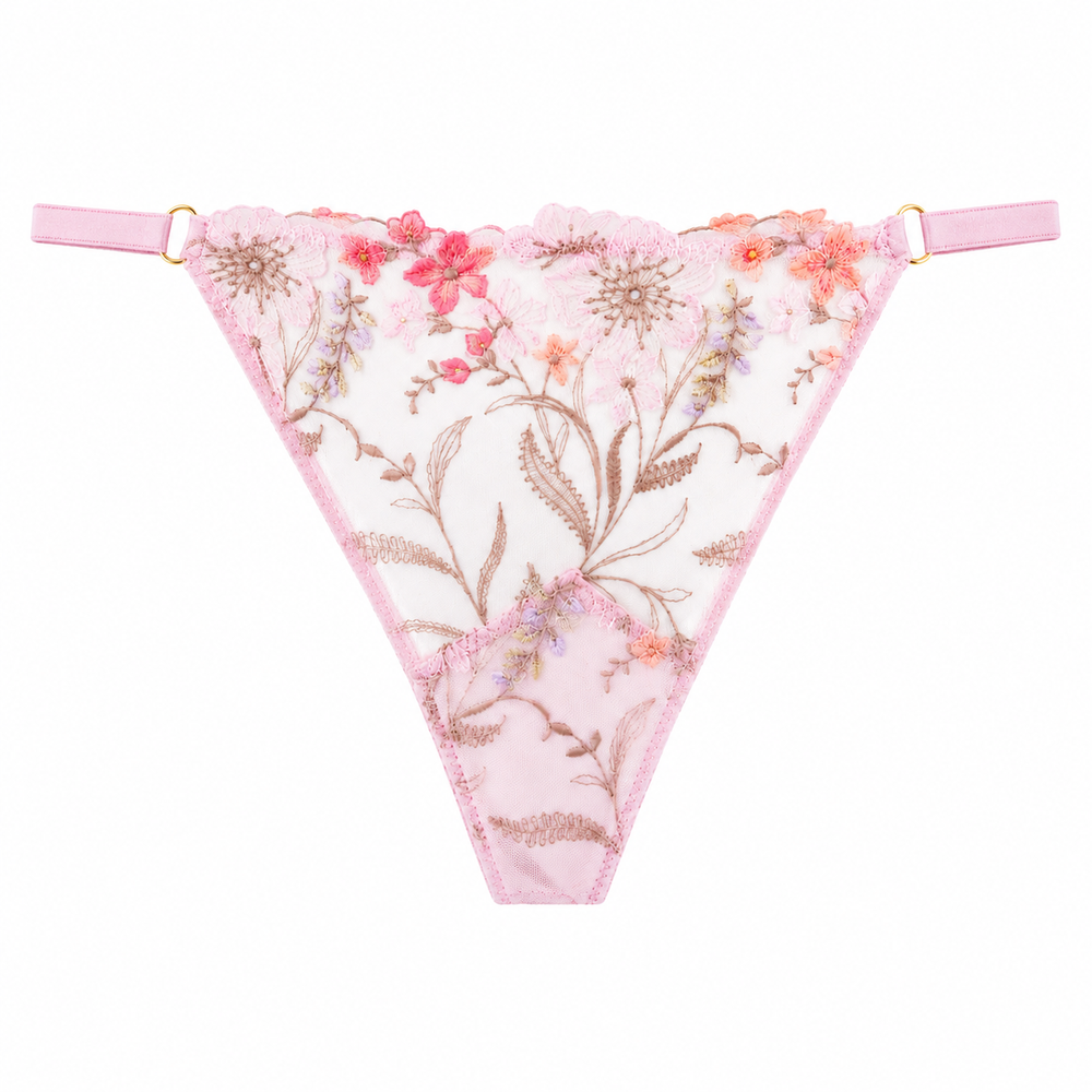DAL-J10 - Dalya adjustable String in pink | huit-lingerie