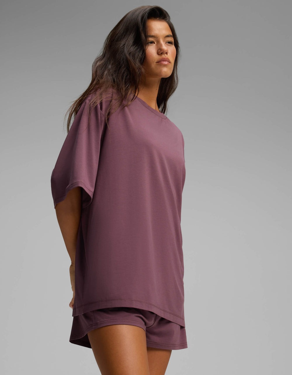 Women's First Layer Boyfriend Sleep Tee in black | Cozy Earth
