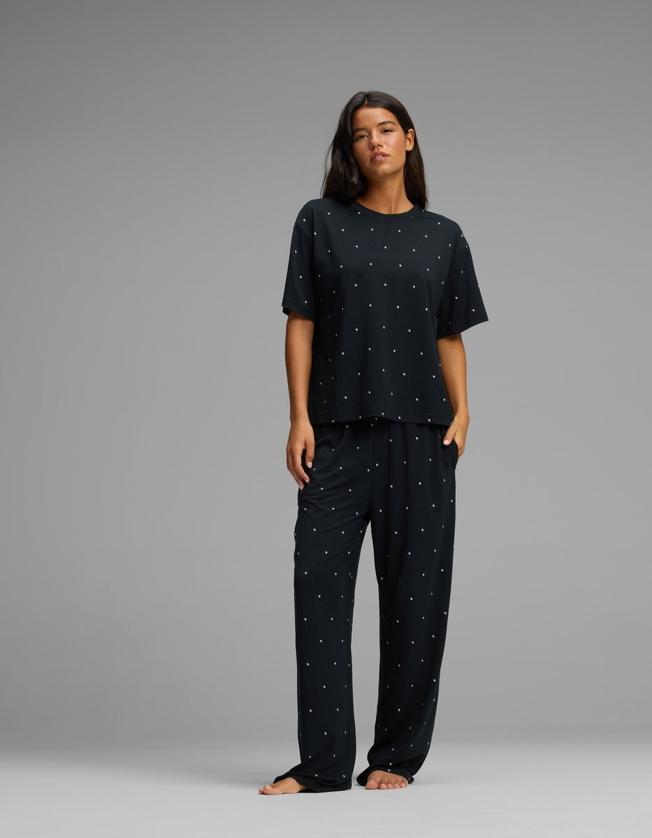 Women's First Layer Pajama Short Sleeve Tee in beige | Cozy Earth