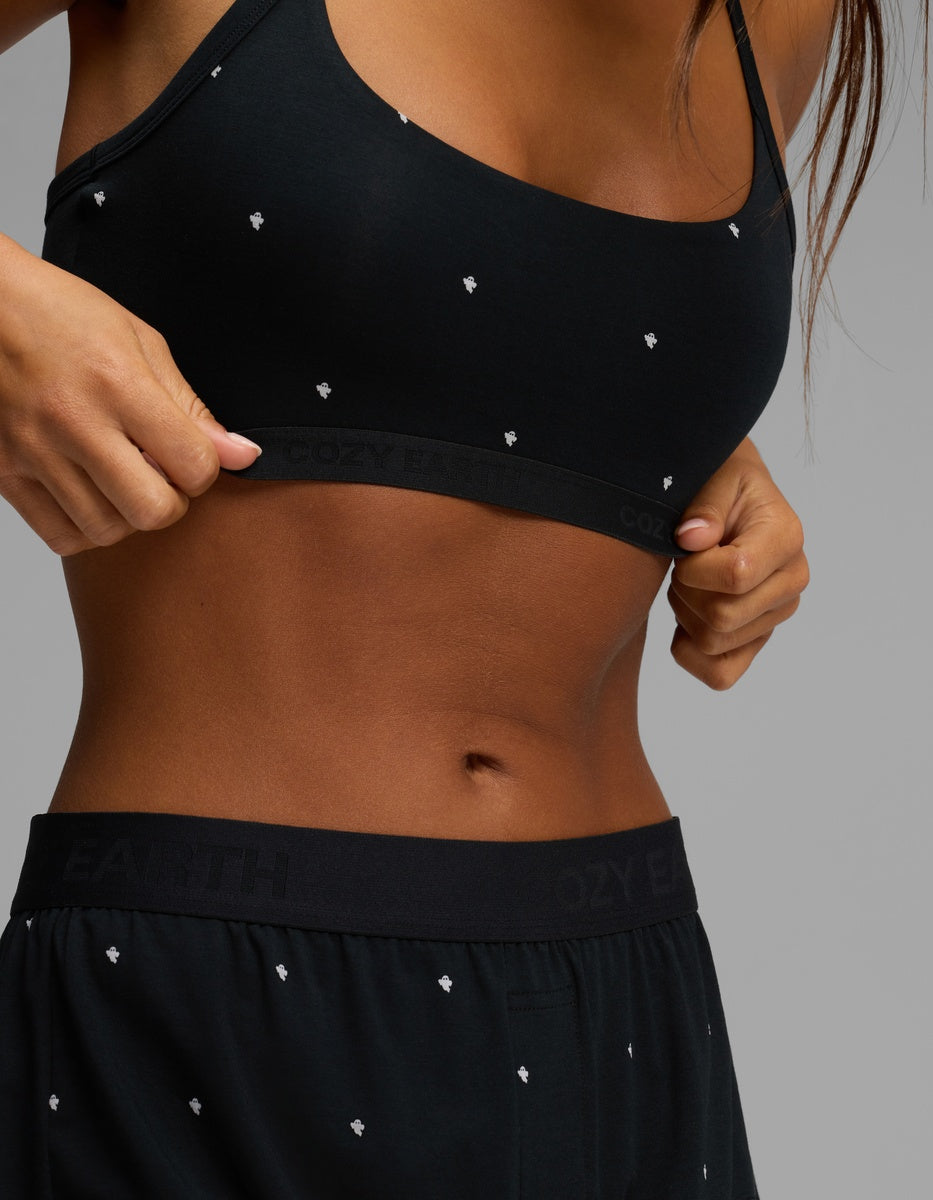 Women's First Layer Pajama Soft Bra & Pajama Pant Set in beige | Cozy Earth