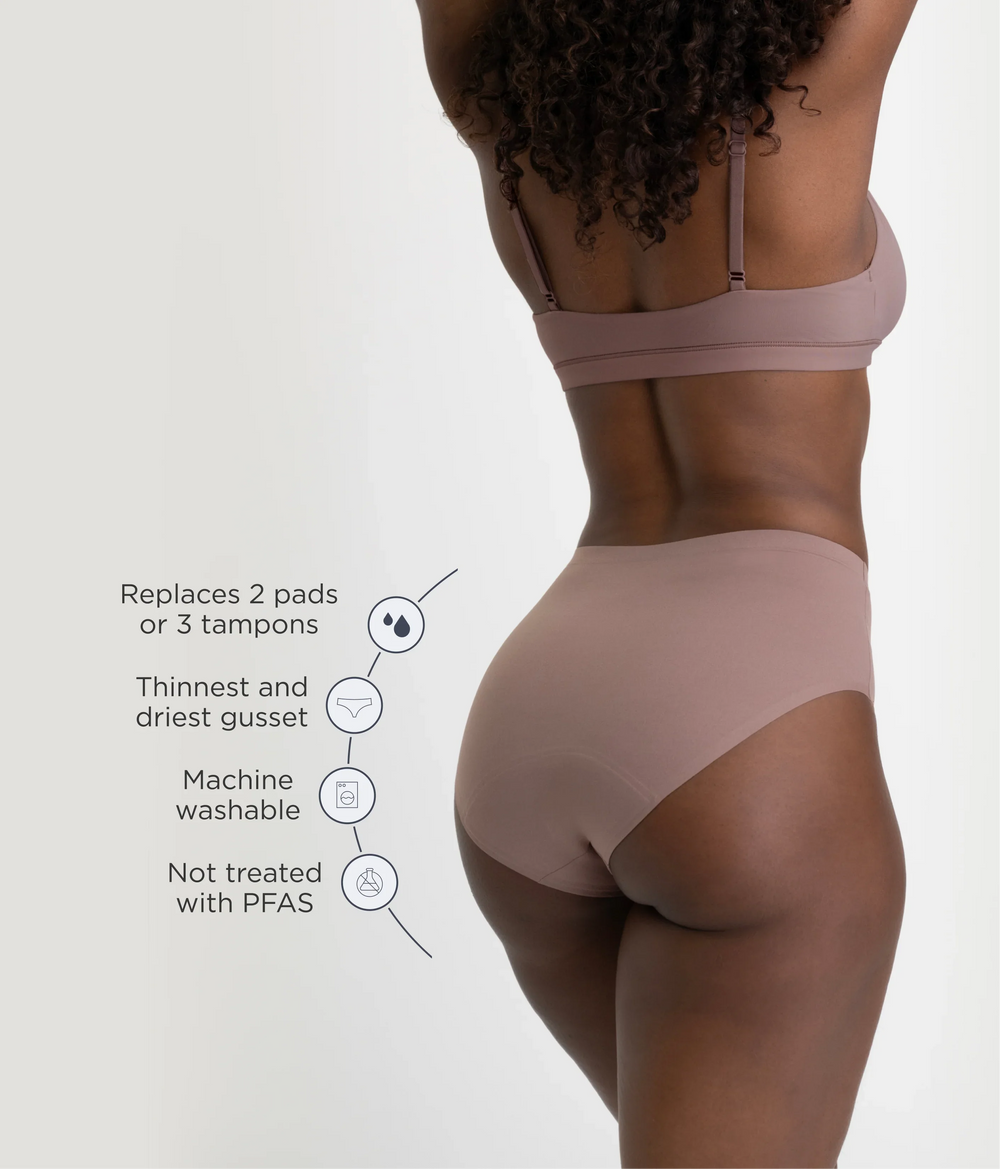 Leakproof Seamless High Waist in black | Saalt