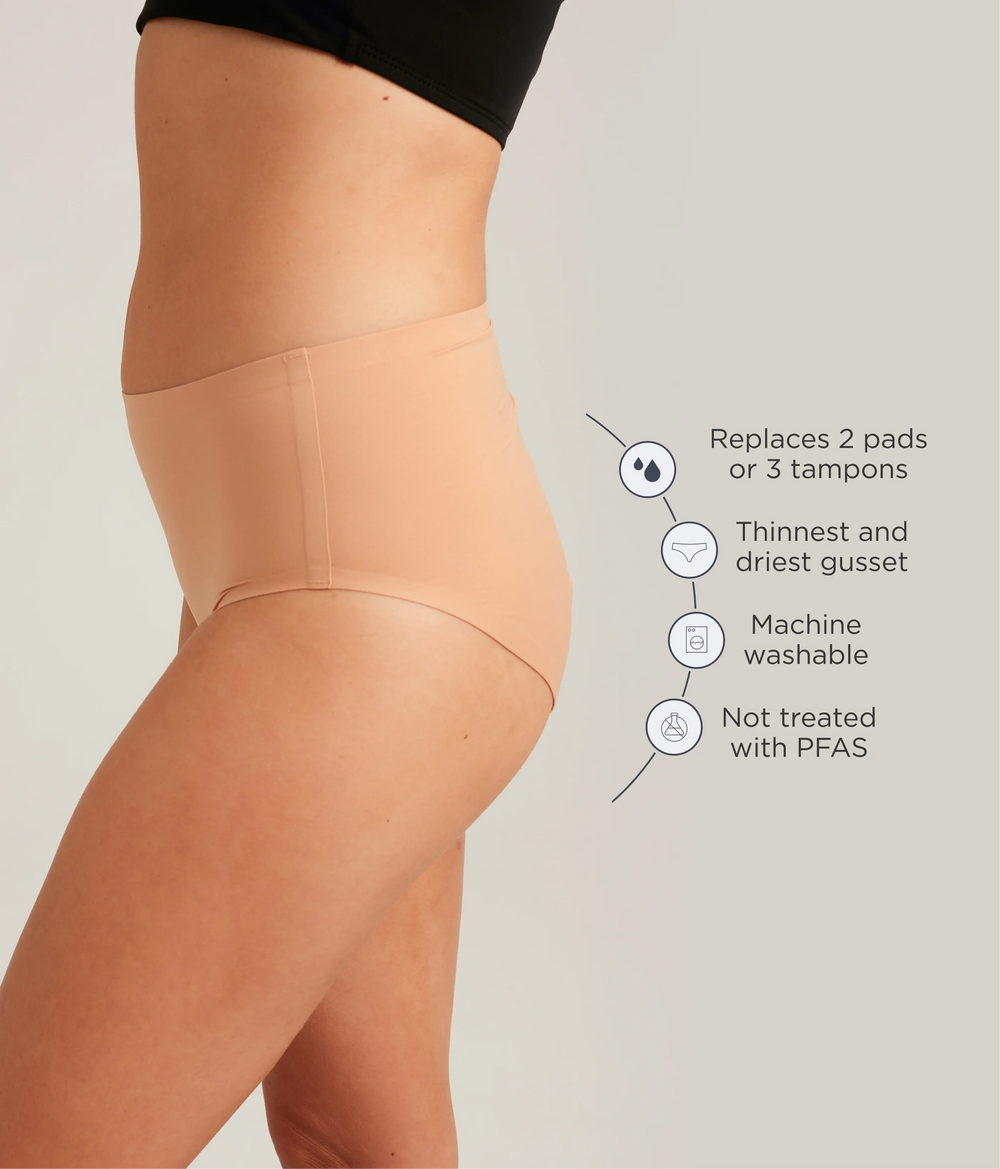 Leakproof Seamless High Waist in black | Saalt