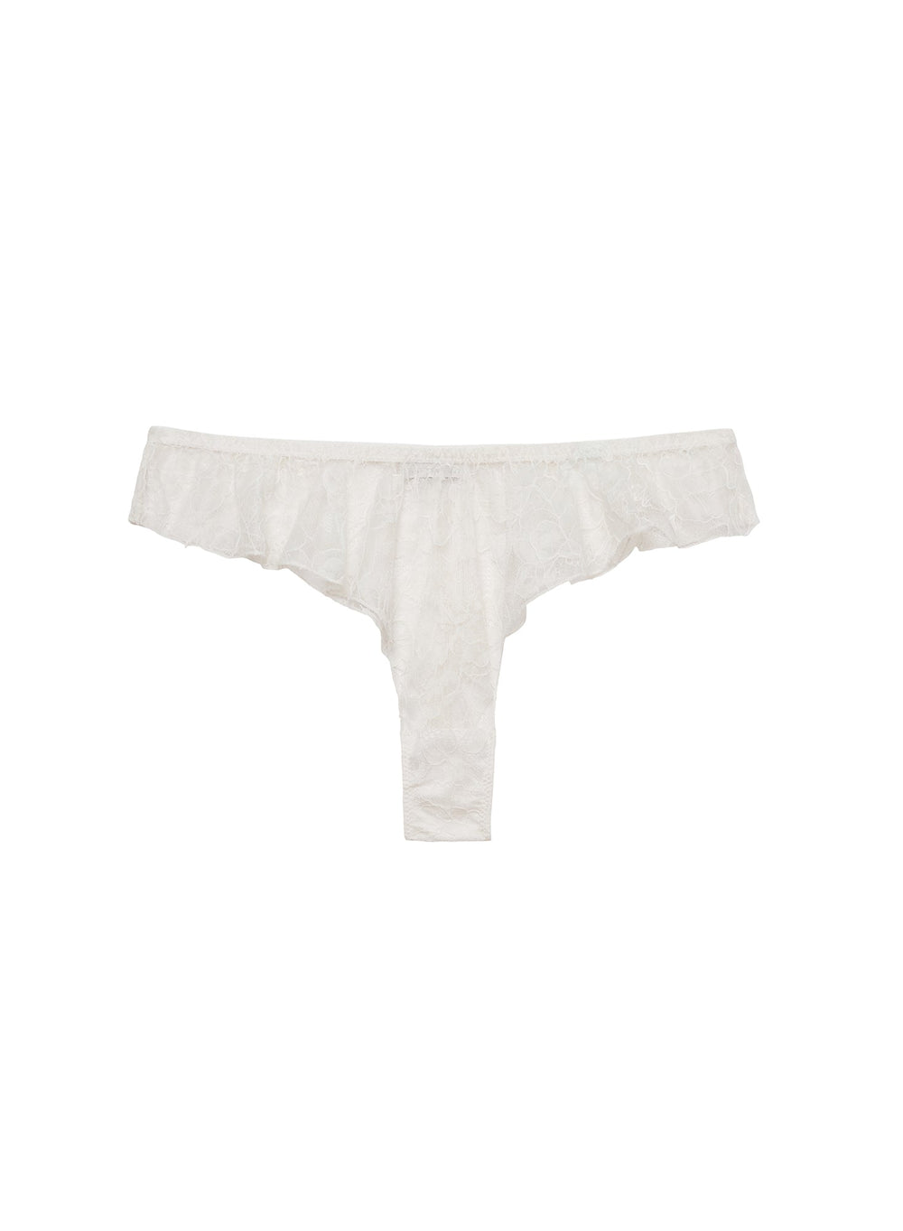Fleur du Mal Jasmine Lace Flutter Panty in white