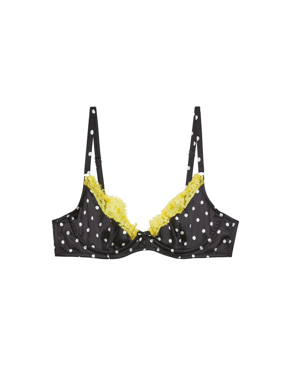 Fleur du Mal Juliet Lace Demi Bra in black
