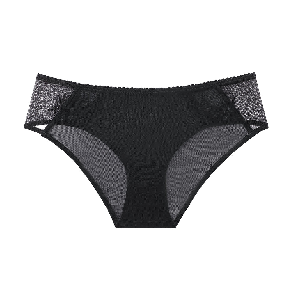 Kim Stretch Lace & Mesh Hipster Brief in black | Amour d'Agnette