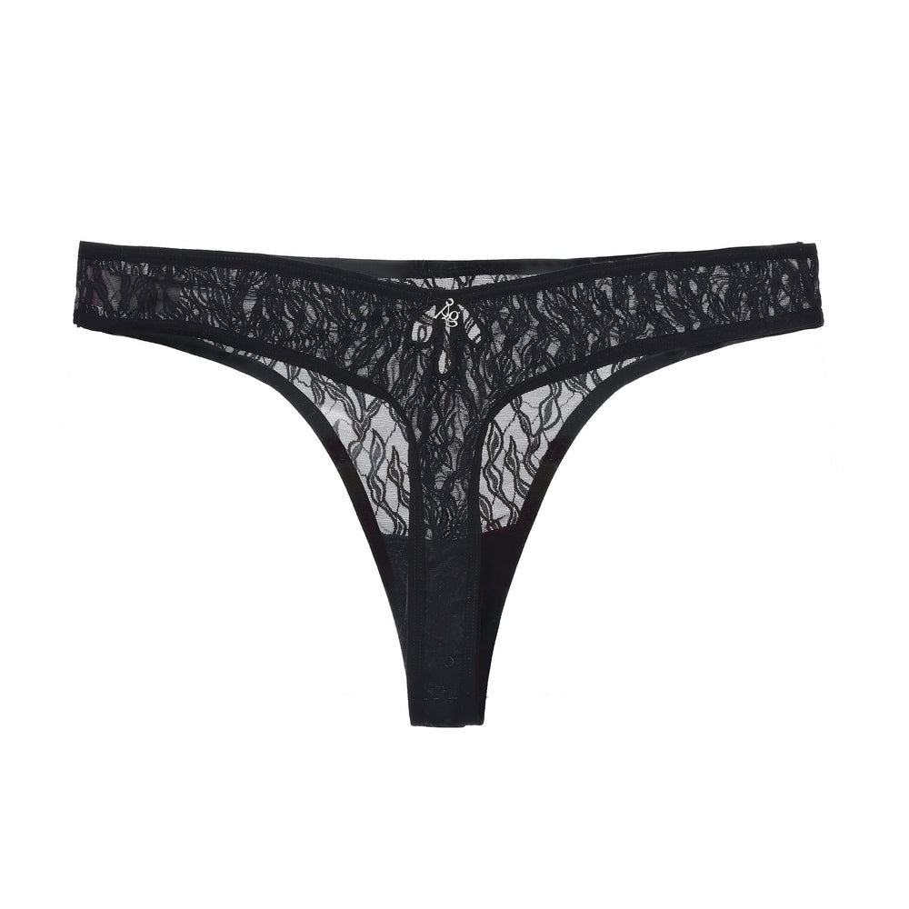 Julie Everyday Lace Thong in blue | Amour d'Agnette