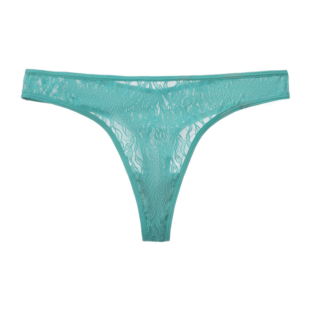 Julie Everyday Lace Thong in blue | Amour d'Agnette