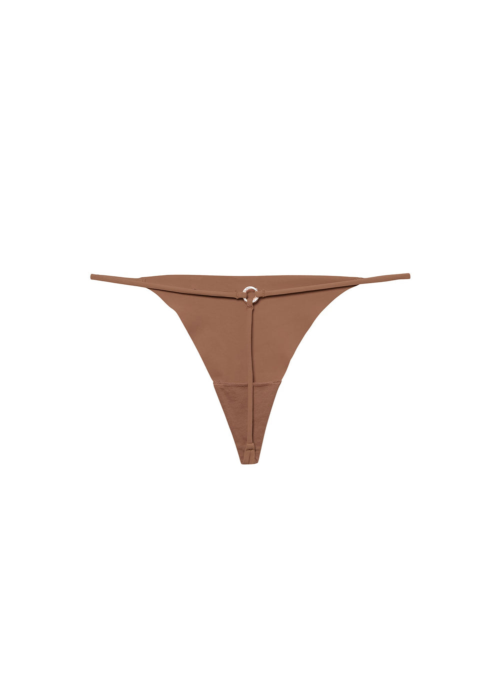 Fleur du Mal Le Stretch Micro V-String in brown