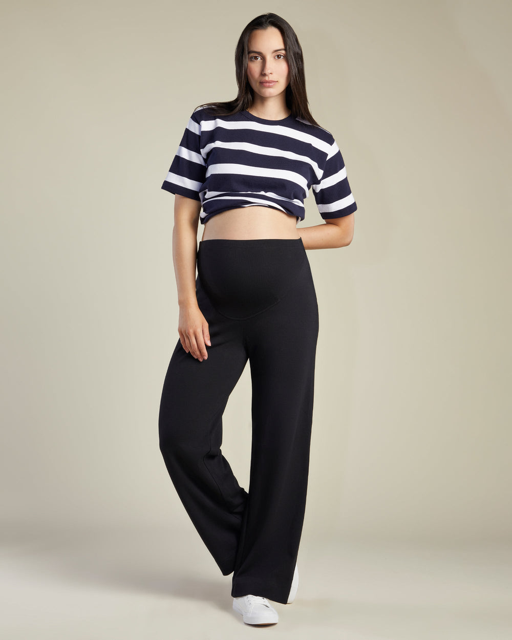 A Pea In the Pod Ambition Wide Leg Pant in black