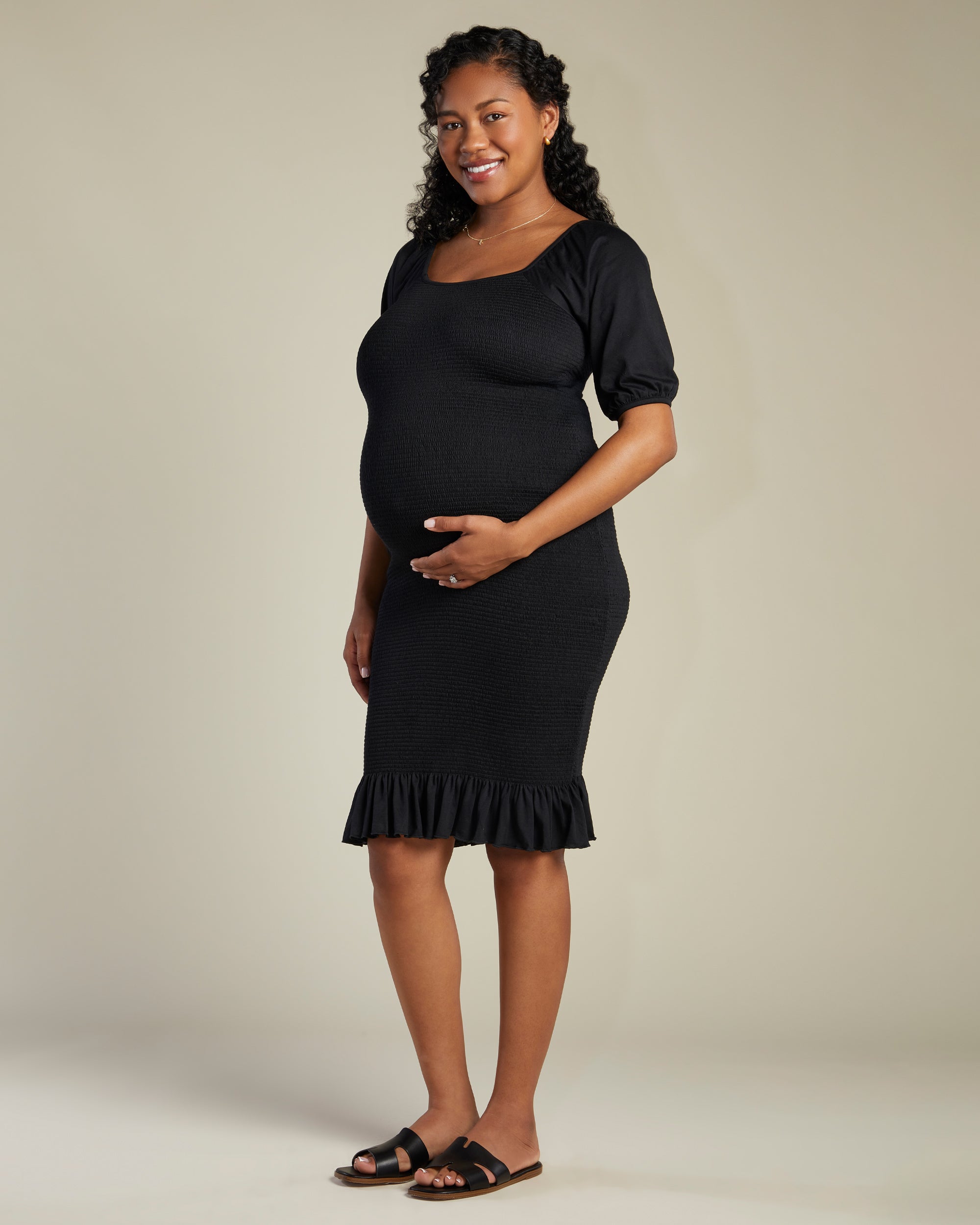 Nest Smocked Midi Dress