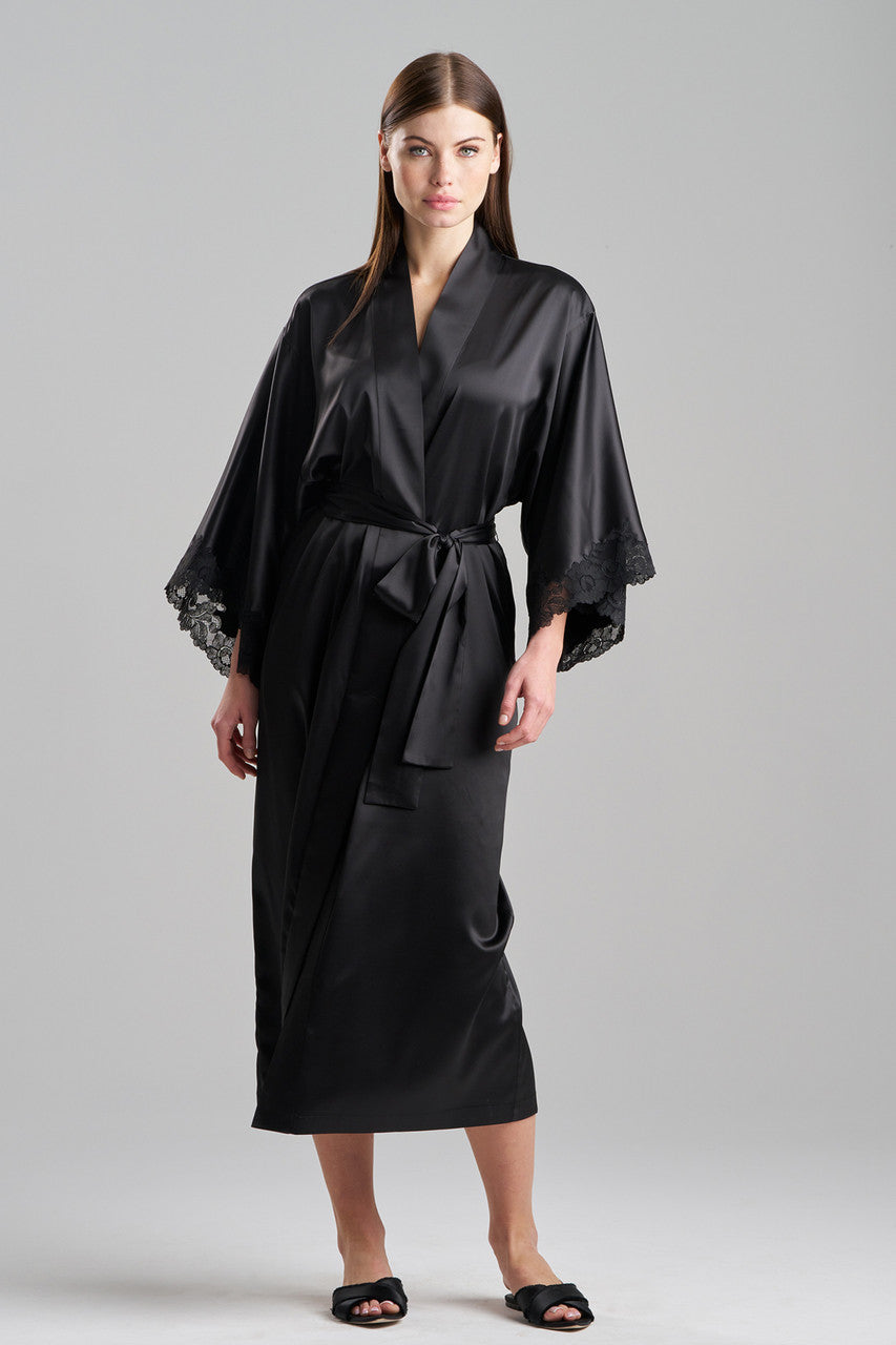 Peony Glamour Robe in black | Natori