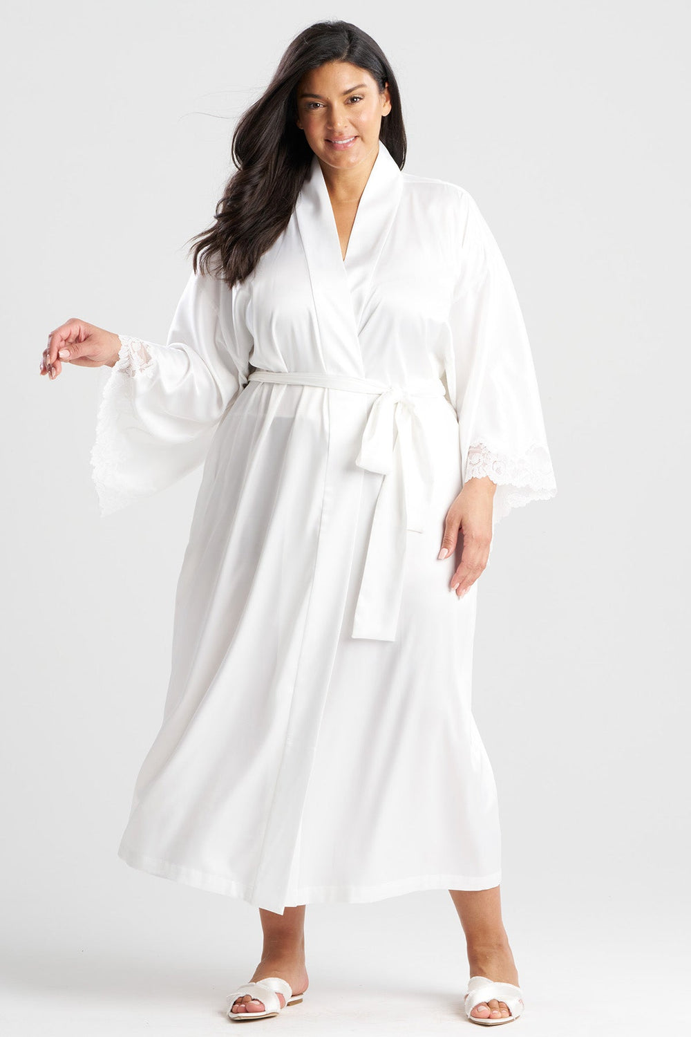 Peony Glamour Robe in white | Natori