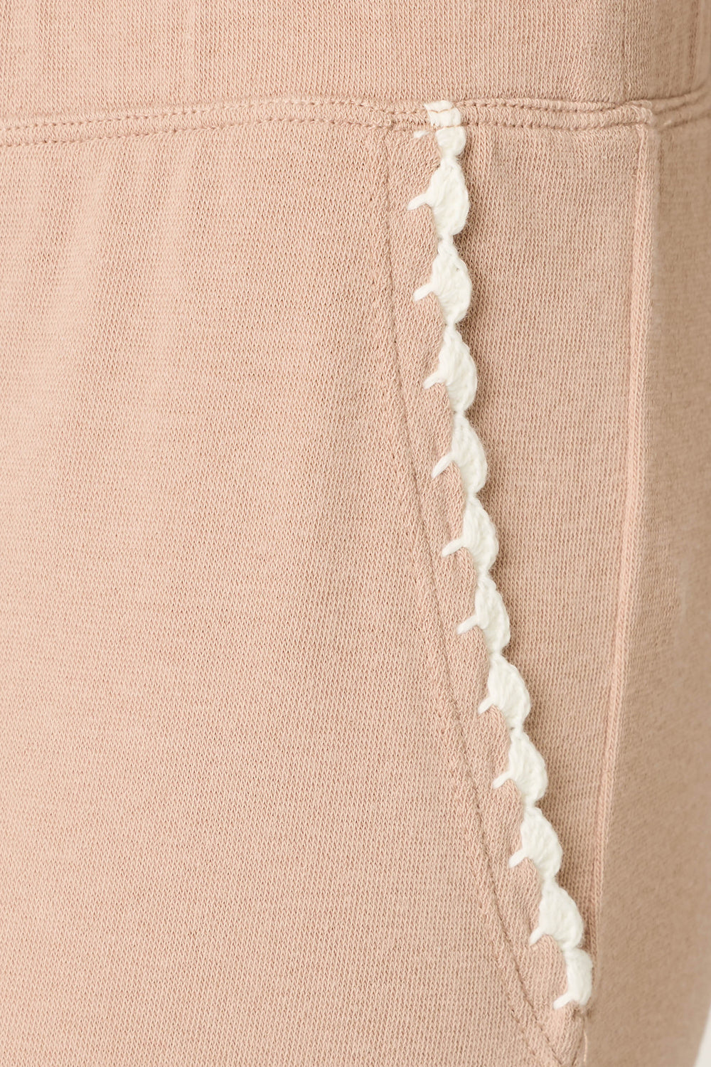 P.J. Salvage Palms Away Warm Taupe Cropped Lounge Pants in beige