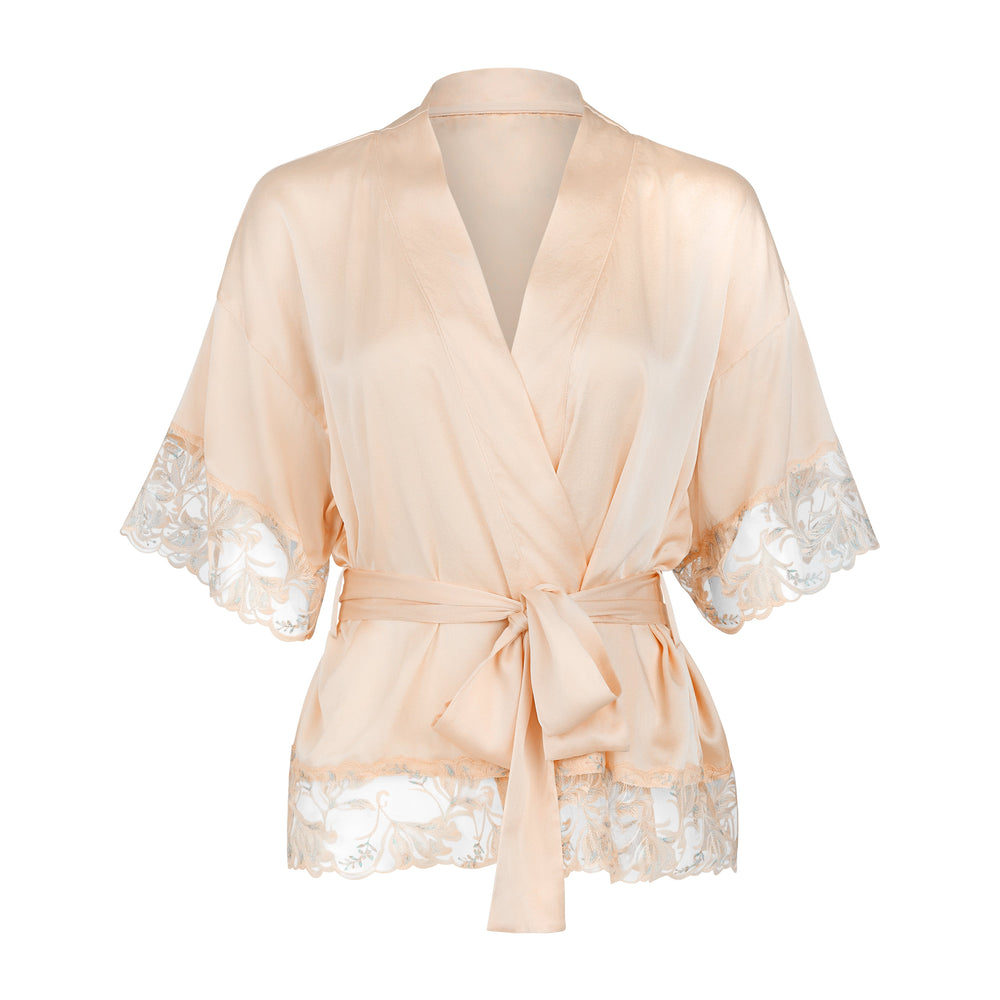 Prestige Rêve Luxury Silk Kimono in pink | huit-lingerie
