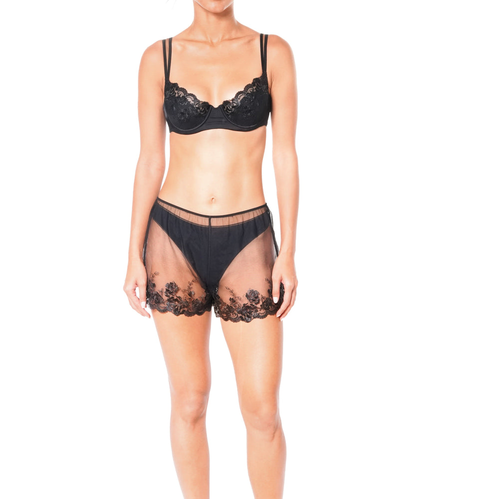 Claire de Lune Lace Shorts in black | huit-lingerie