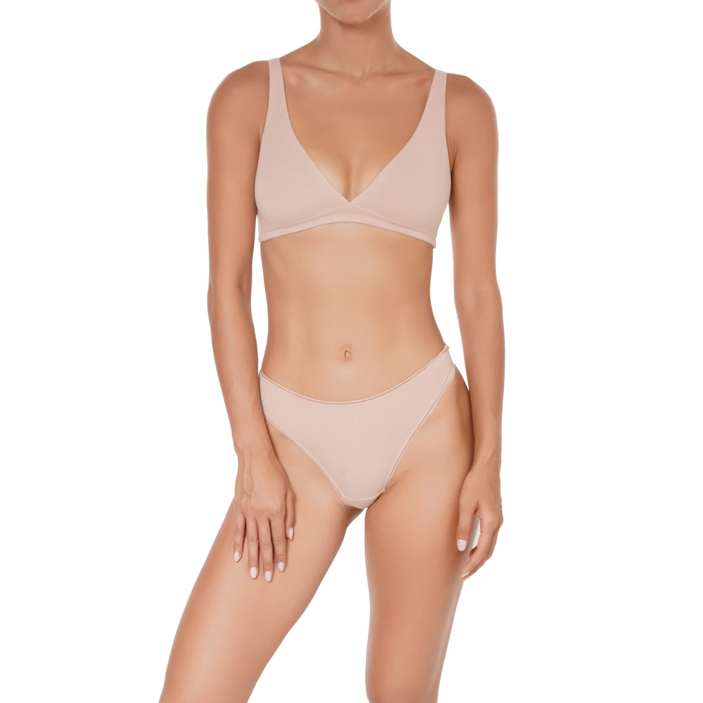 🌿BIO -B1 Organic Cotton Wireless Bralette in black | huit-lingerie