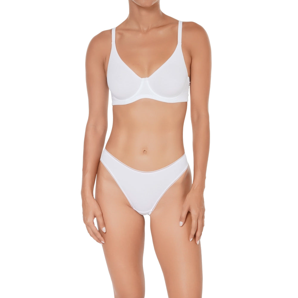 🌿BIO-J14 Organic Cotton Seamless Tanga in black | huit-lingerie