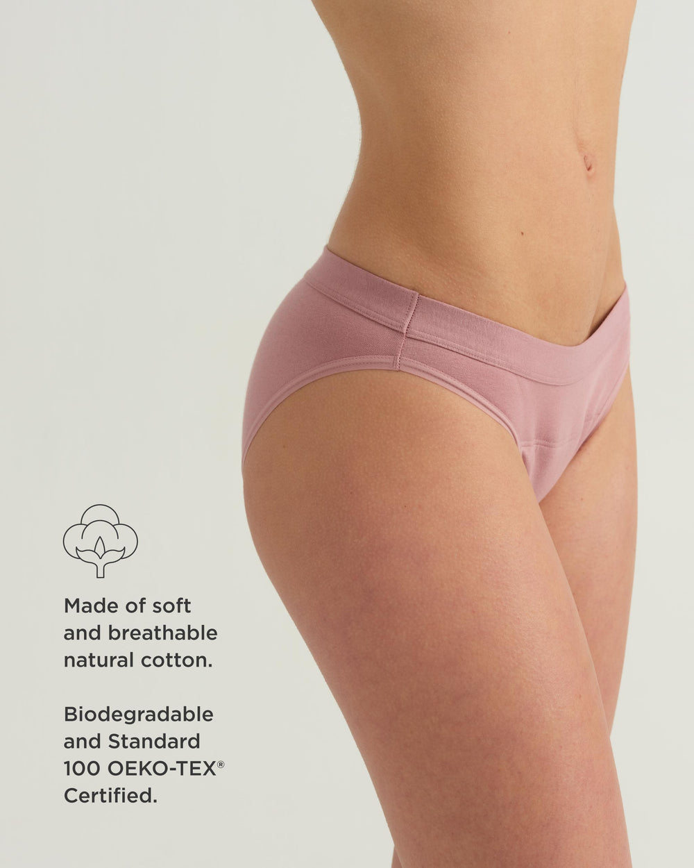 Leakproof Cotton Bikini in black | Saalt