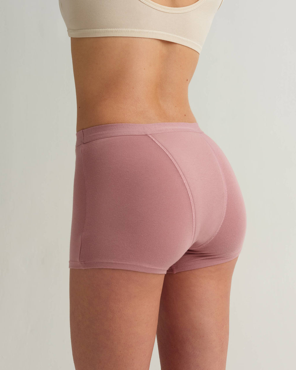 Leakproof Cotton Sleep Short in beige | Saalt