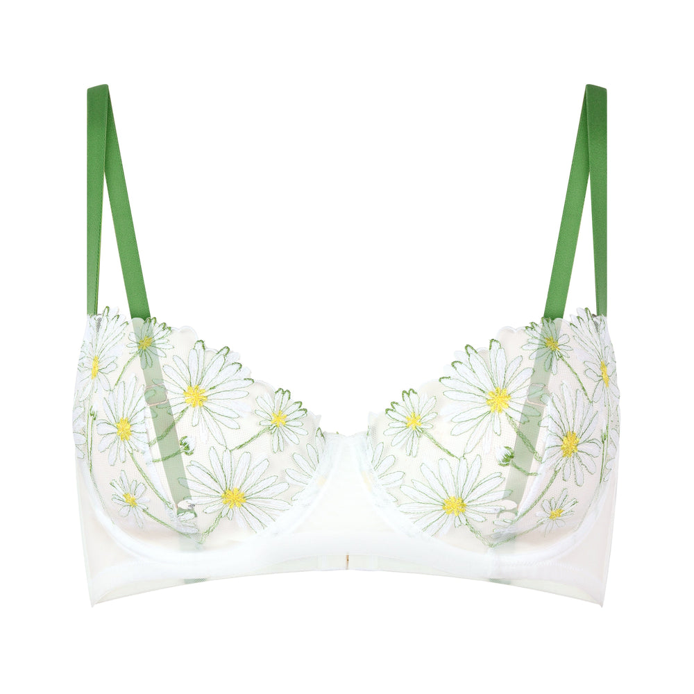 Danse des Fleurs - Underwire in white | huit-lingerie