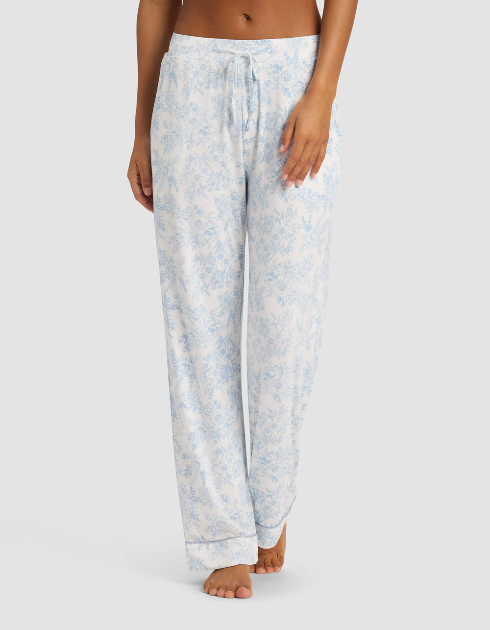 Women's Bamboo Stretch-Knit Long Sleeve Pajama Set (Collective) in blue | Cozy Earth
