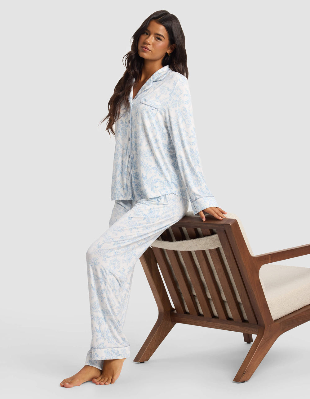 Women's Bamboo Stretch-Knit Pajama Pant (Collective) in pink | Cozy Earth