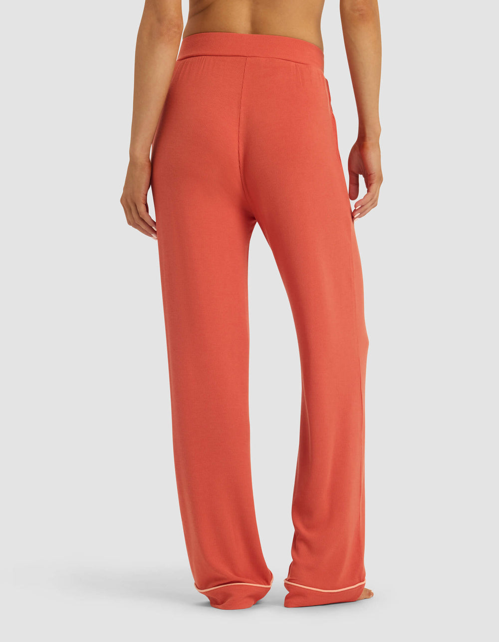 Women's Bamboo Rib-Knit Classic Pajama Pant in blue | Cozy Earth