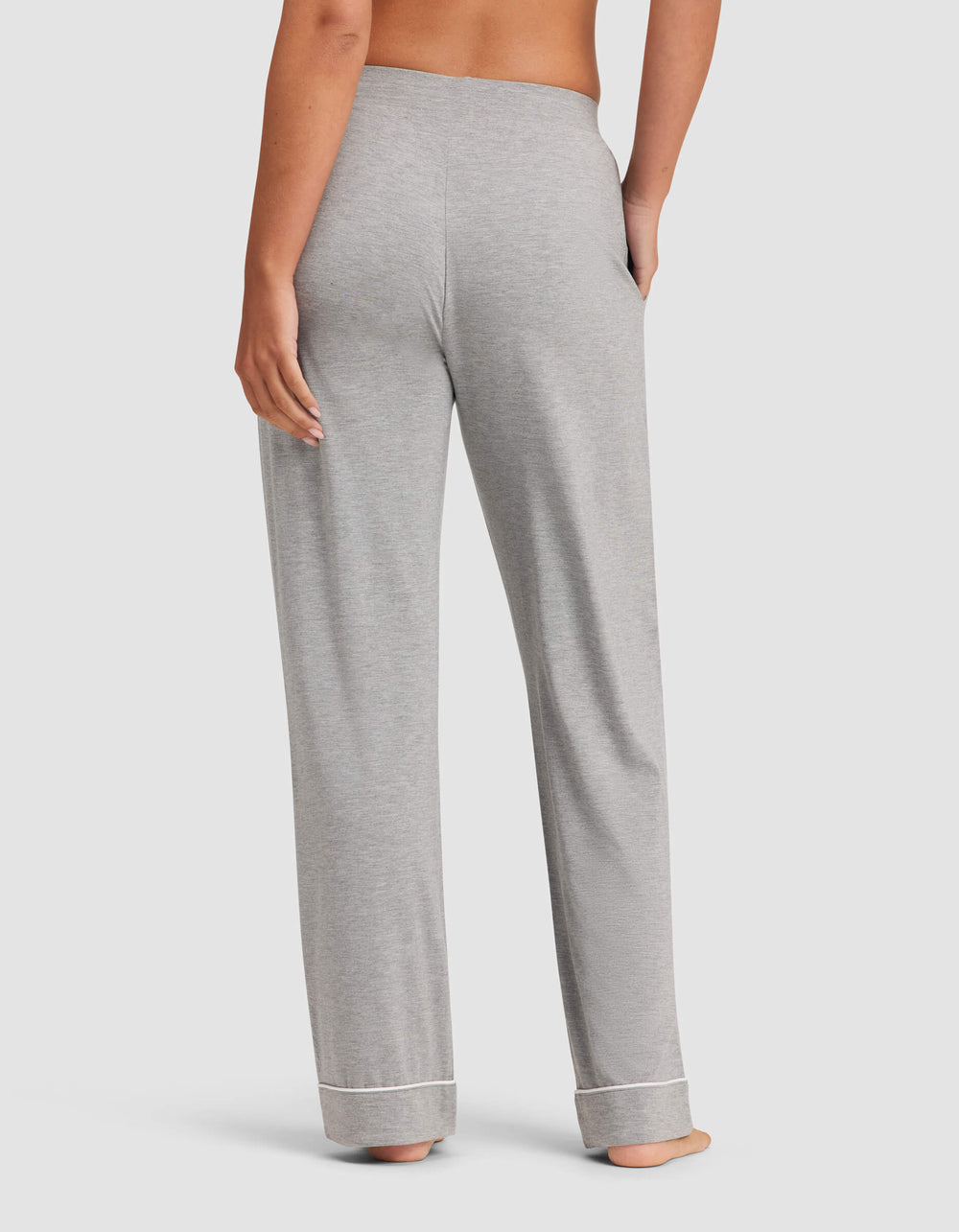 Women's Bamboo Stretch-Knit Pajama Pant - Petite in gray | Cozy Earth