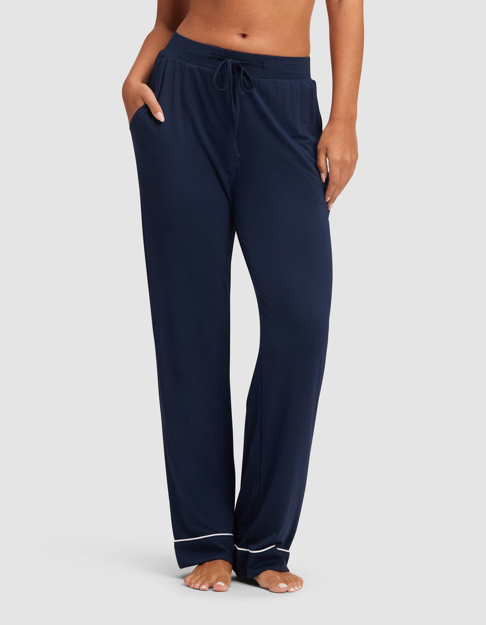 Women's Bamboo Stretch-Knit Pajama Pant - Petite in gray | Cozy Earth
